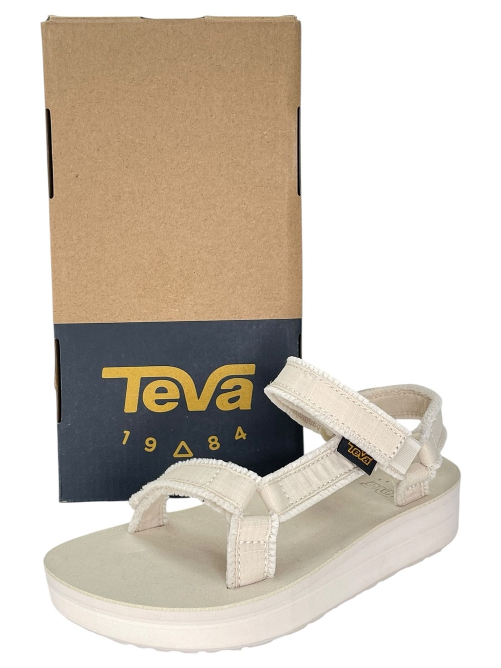 Teva Terragrip Cream Fringe Strappy Womens Sandals Size 5M - Picture 13 of 13